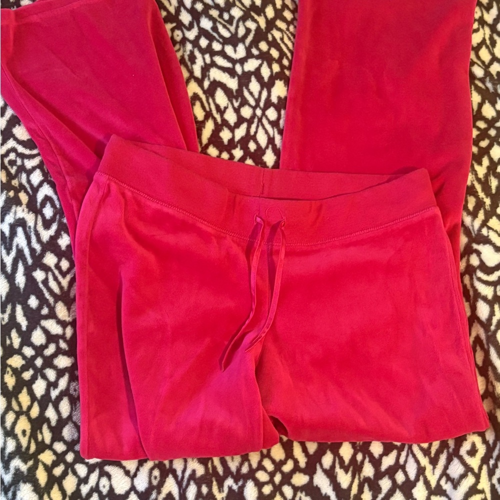 Red Velour Lounge Pants